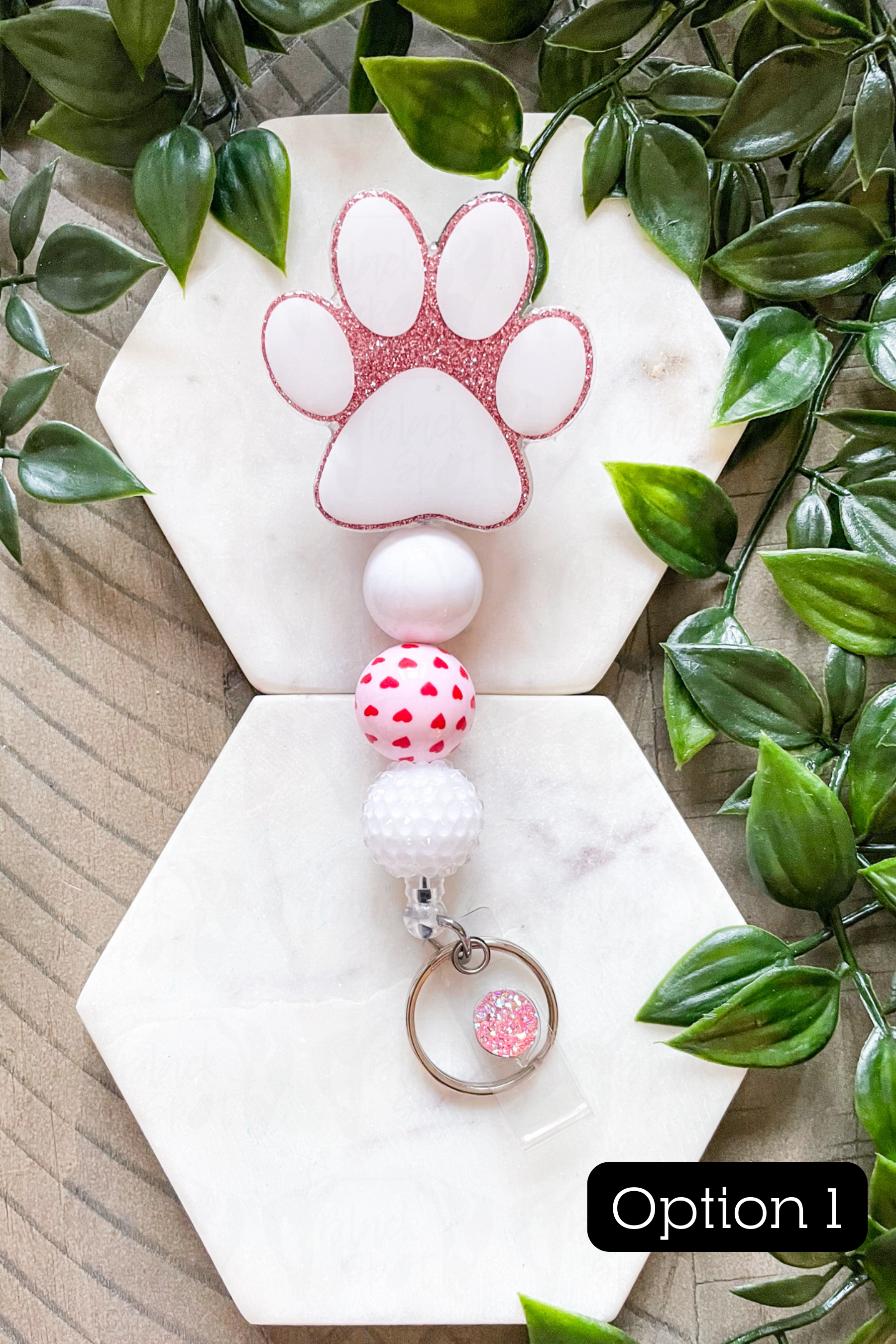 Pink Paw Interchangeable Badge Reel – Black Spot Boutique